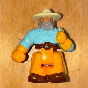 Vintage Fisher-Price GeoTrax Cowboy Ranch Hand Worker Figure good condition